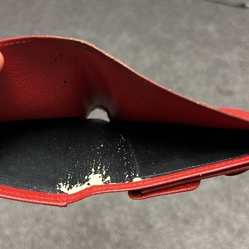 Louis Vuitton Womens Epi Leather Snap Front Card Holder Red Small Wallet - Picture 7 of 7